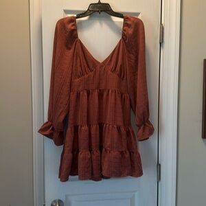 altered state, long sleeve mini dress